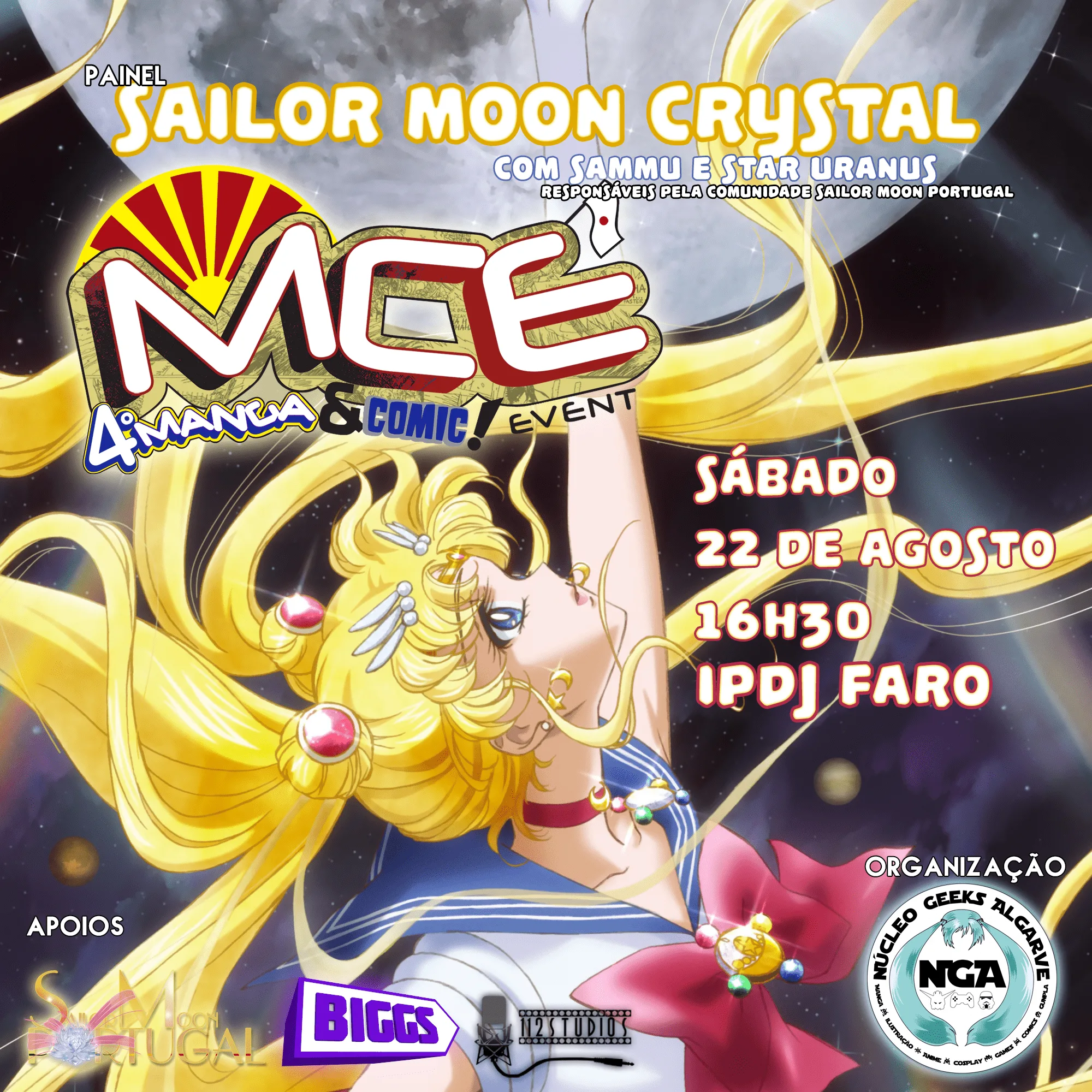 Painel Sailor Moon Crystal no MCE